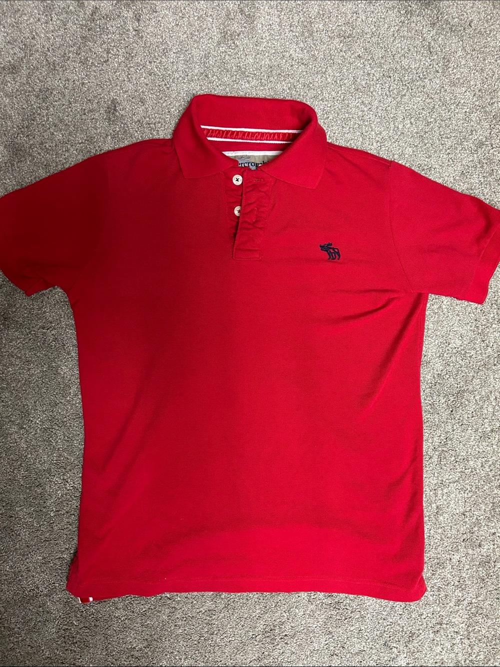 Y2K Abercrombie & Fitch Red Polo Shirt